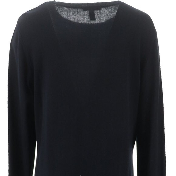 NWT ISAAC MIZRAHI BLACK RUFFLE CREW NECKLINE BELL SLEEVE TUNIC SWEATER LARGE - Picture 6 of 12